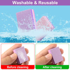 Pink and purple sponge nail buffers in packaging