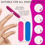 Hand holding small travel size nail file