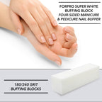 High quality white foam nail buffer block 20 count