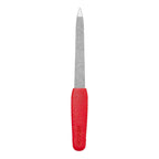Close up of Revlon metal nail file textured surface