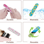 Individual 3.5 inch mini nail file held in hand for size reference