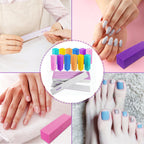 Set of colorful foam nail buffing blocks by Homeyera