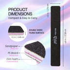 Black double-sided emery boards for natural and acrylic nails