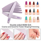 Side profile of curved AhaTopia nail files for grip display