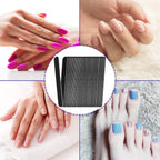 Professional manicure setup with HomeyEra black nail files
