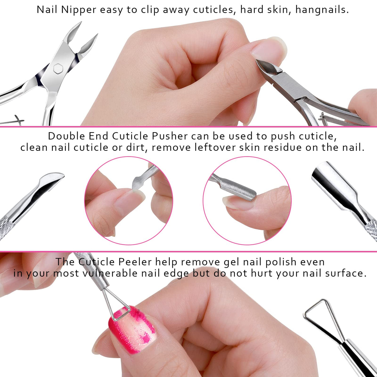 Professional nail care tools set for home salon use