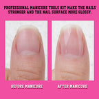 Close up of Fandamei manicure tools and accessories