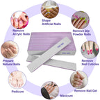 Washable and reusable nail file set showing texture