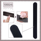 Close up of double-sided emery board nail file texture