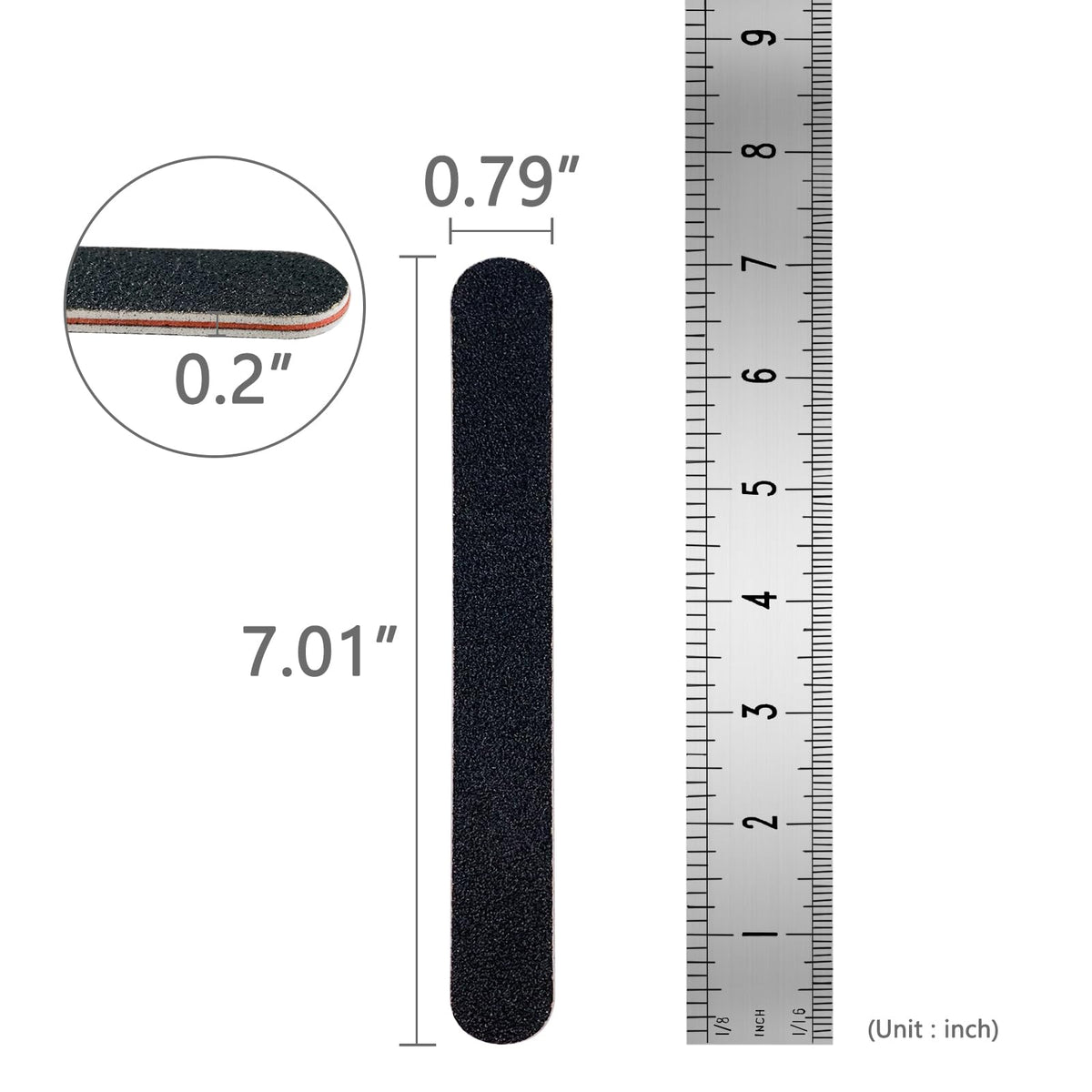 Ergonomic dimensions of Lnaujs professional manicure tool