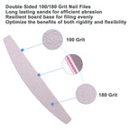 AhaTopia nail buffer block showing half moon shape