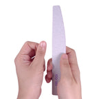 AhaTopia emery board used on acrylic nails demonstration