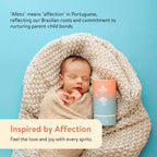 Alcohol-free infant perfume bottle showing the clear liquid formulation for sensitive skin