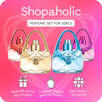 Shopaholic Fashion Collection four piece mini purse perfume sprays in colorful holiday packaging