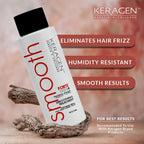 Side profile of Keragen 2 fluid ounce keratin bottle