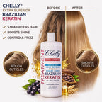 Chelly Brazilian Keratin professional hair treatment bottle label