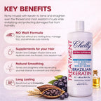 Back of Chelly Extra Superior Keratin bottle showing usage instructions