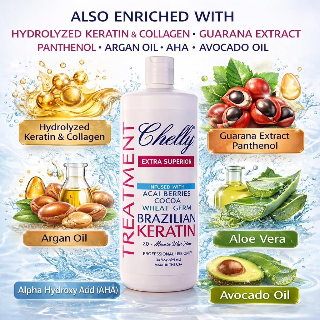 Authentic USA imported Chelly keratin treatment packaging