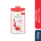 Yardley London luxury rose perfumed talcum powder for women premium personal care packaging
