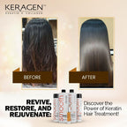 Authentic Keragen hair care collection for professional results