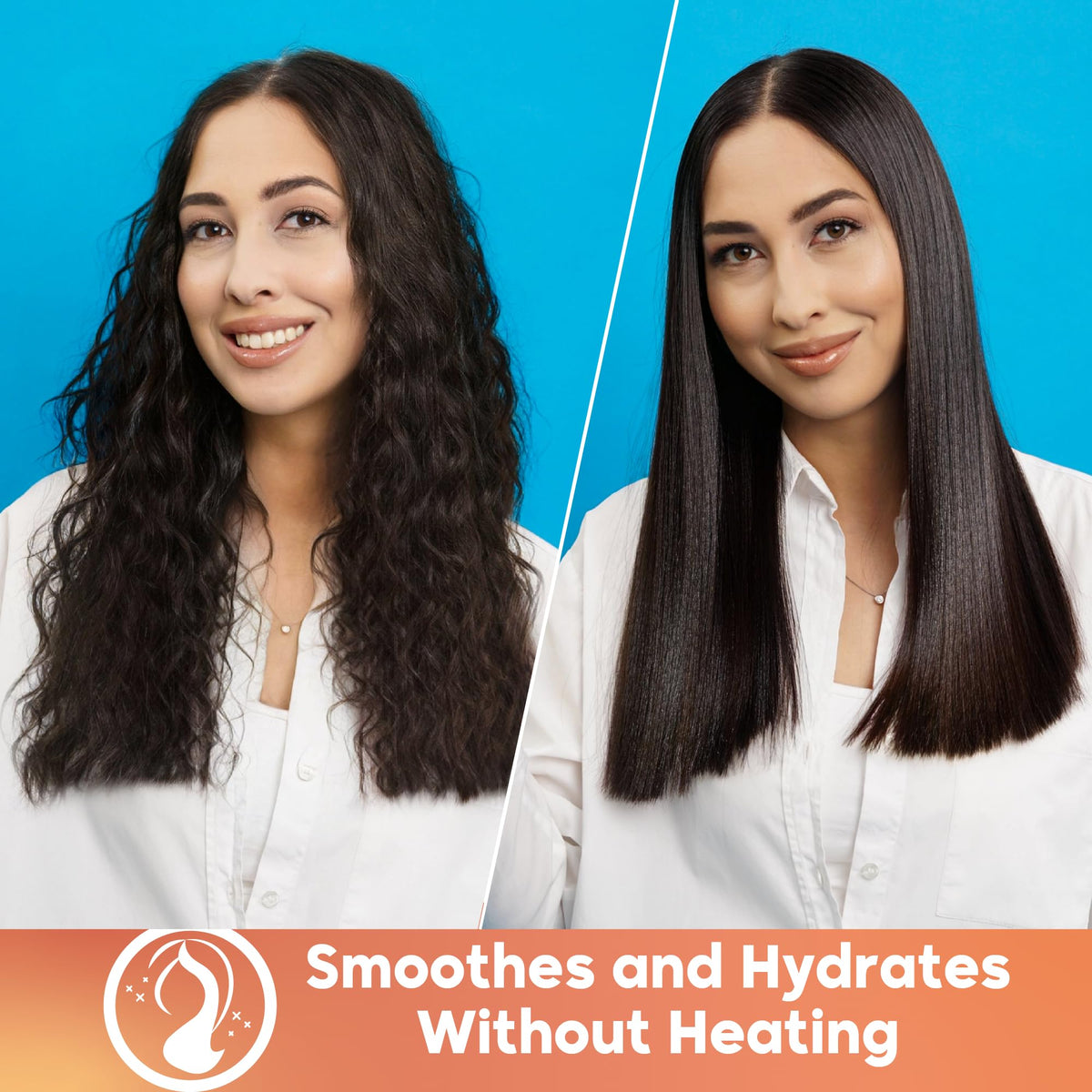 Close up of Amazonliss Tanino treatment for frizz control