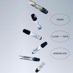 Six individual DedCool scent samples displayed outside the metal tin.