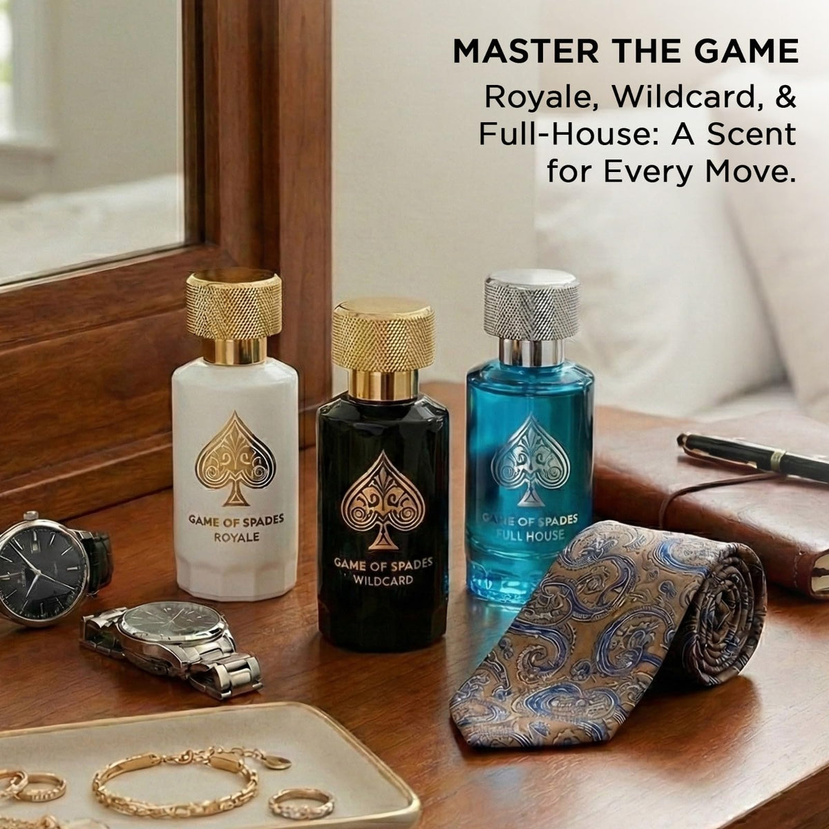 Authentic Jo Milano Game of Spades fragrance set