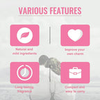 Botanical and natural plant oil ingredients surrounding the elegant pink pheromone collection packaging