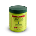 Close up of the 18.75 ounces ORS professional creme relaxer packaging detail.