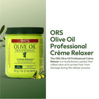 Top view of ORS Olive Oil Professional Creme Relaxer 18.75 Ounce container