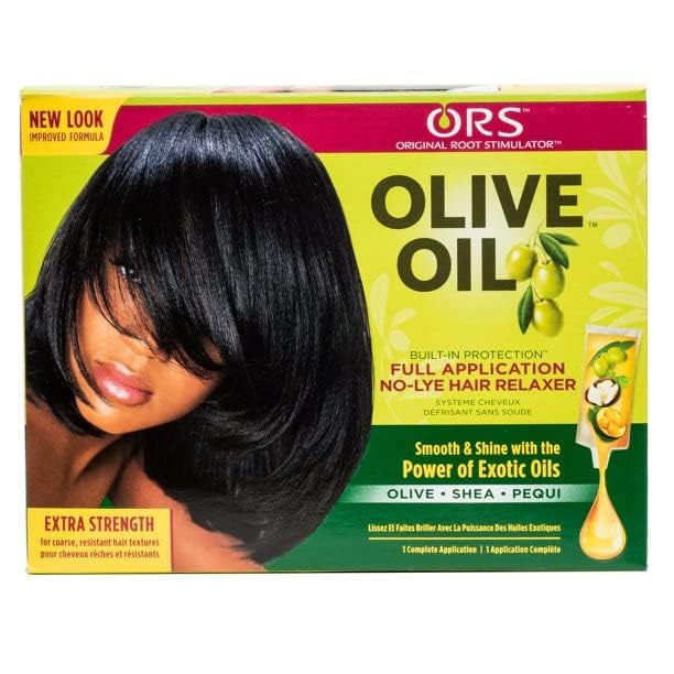 Close-up of the ingredients and hair texture compatibility guide on the box packaging.