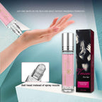 Side angle view highlighting the compact ten milliliter packaging of the pheromone roll on oil.