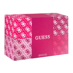 Authentic Guess imported designer fragrance gift box set for women showcasing full contents