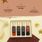 Close up view of the CEO and OUD fragrance bottles on a clean background