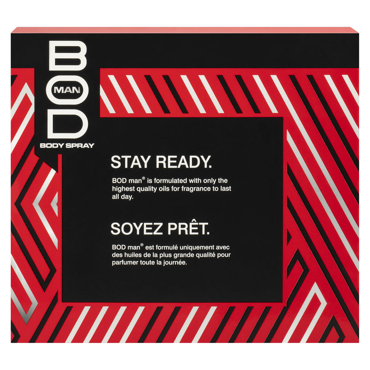 BOD Man 3 piece gift set packaging for men