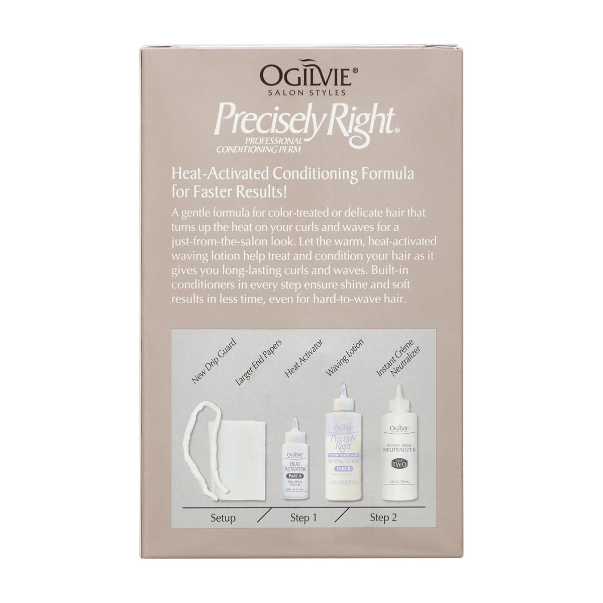 Ogilvie professional conditioning perm heat activated formula bottles inside pack