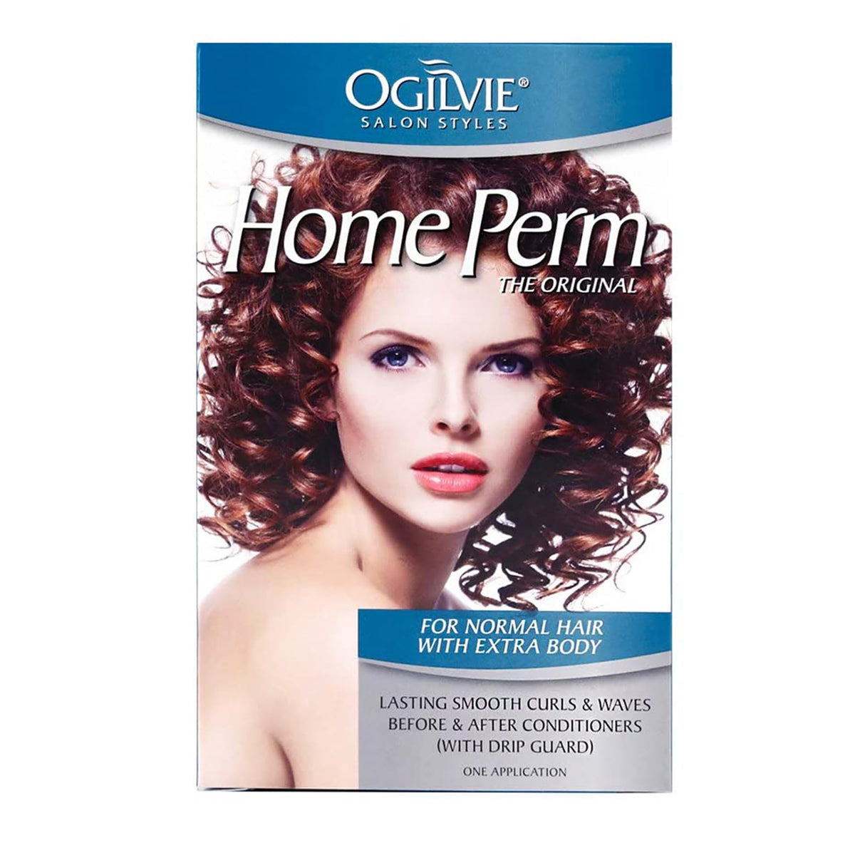 Back of the Ogilvie salon styles home perm package displaying detailed application instructions.