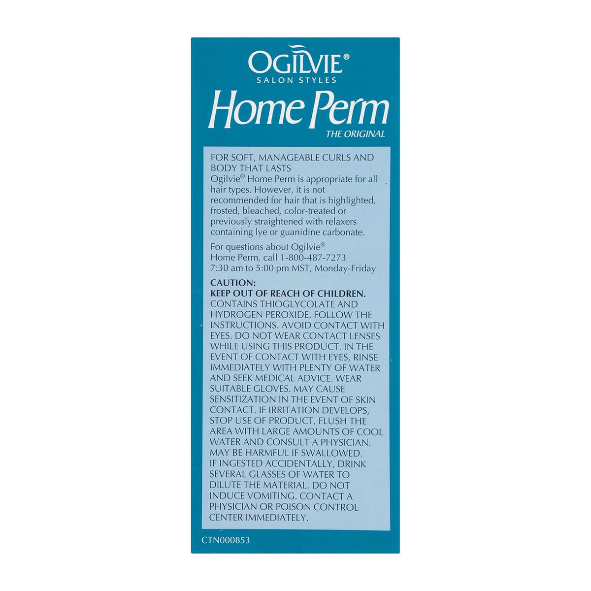 Ogilvie pre perm and post perm conditioner packets designed for hair moisture balance.