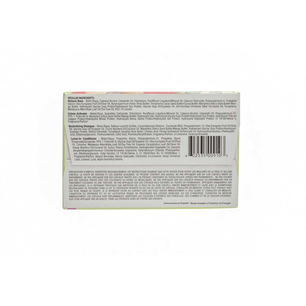 Smart Perm olive oil infused anti breakage formula box packaging