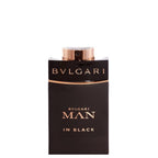 Luxury men's fragrance Bvlgari Man In Black packaging box close up view