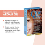 One 'N Only Alkaline Hair Perm kit side view showing authentic product details and argan oil benefits