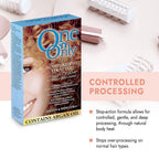 One 'N Only Alkaline Hair Perm Treatment bottle and components included in the unisex texturizing kit