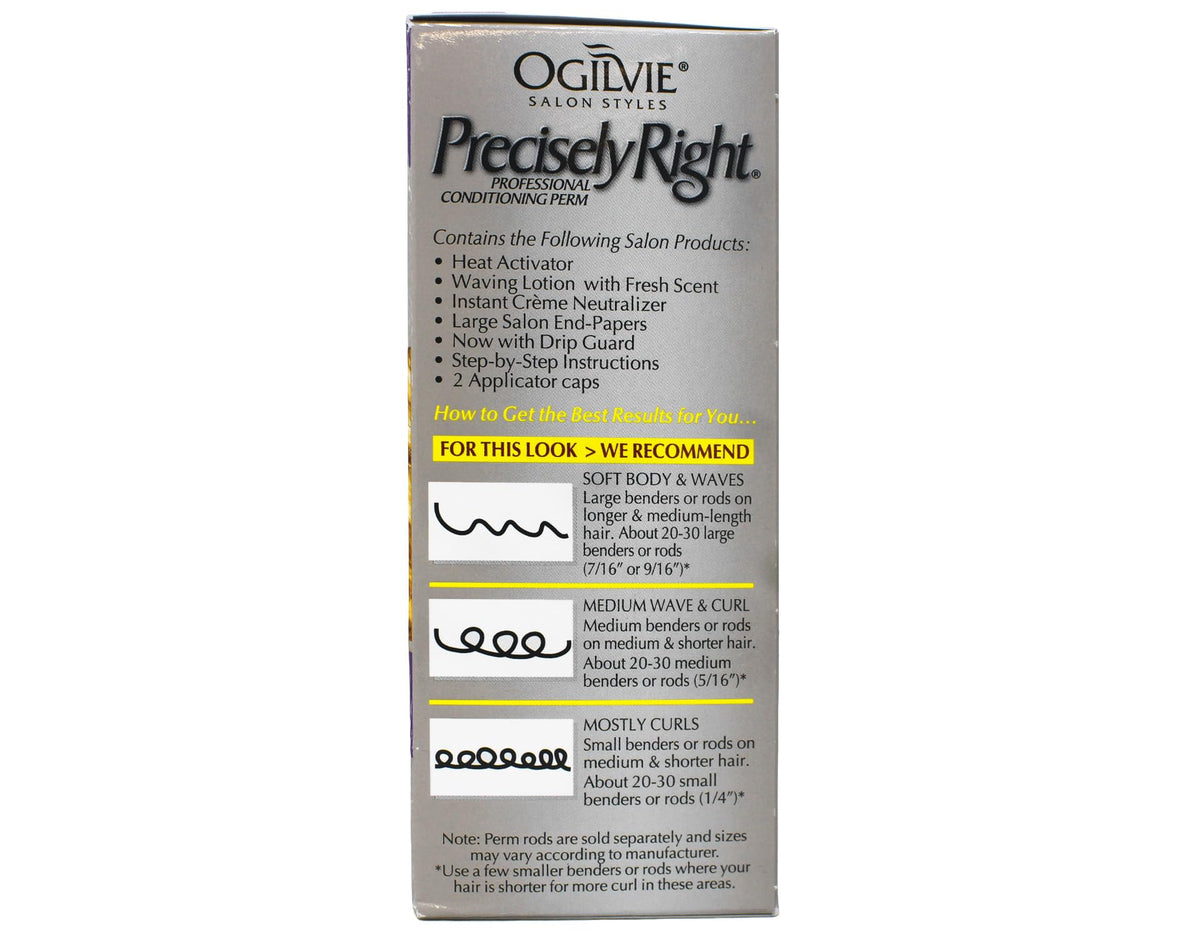 Ogilvie salon styles precisely right home perm box showing collagen ingredients