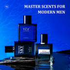 Ycz Ocean cologne bottle close up shot