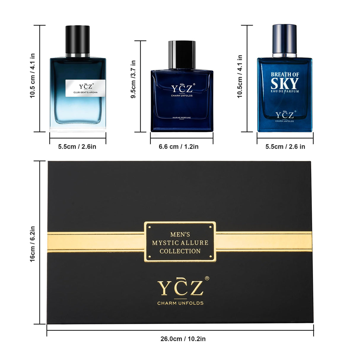 Gift set of Ycz fragrance for men branding