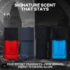 Side profile of Perry Ellis Midnight fragrance miniature spray.