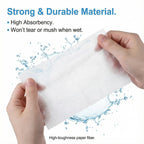 Close up of ultra thin absorbent perming paper for salon use