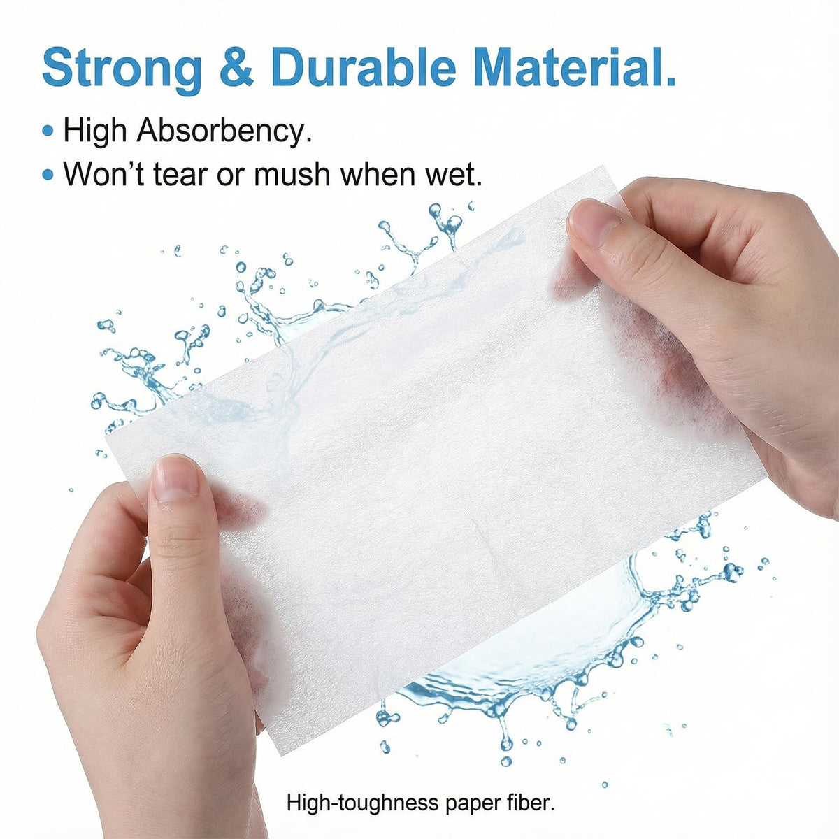 Close up of ultra thin absorbent perming paper for salon use