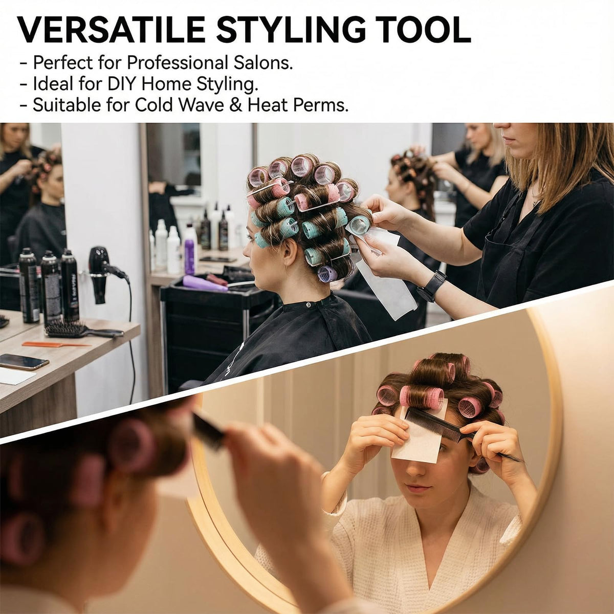 Disposable curling rod papers for hot and cold perms