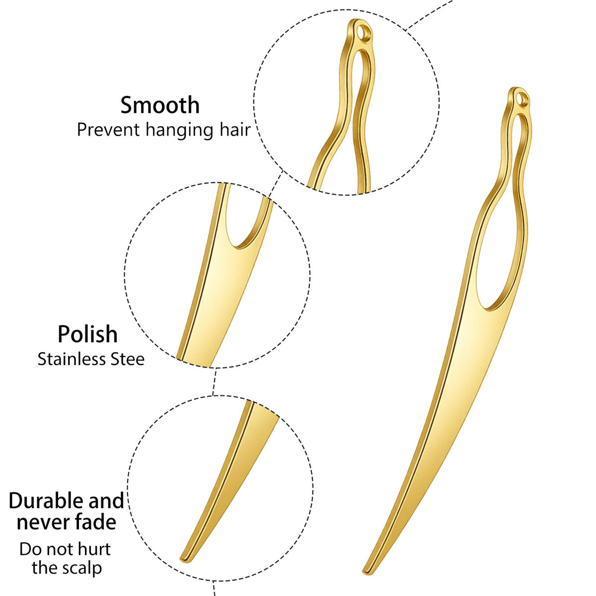 YQQYG dreadlock hair locking needle kit in curved and moon shapes for styling